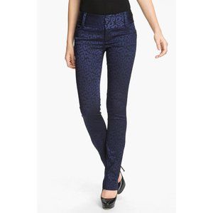 Like NEW ALICE + OLIVIA Andrew Blue Leopard Print Pants - 2